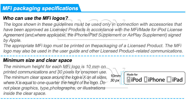 Wholesale mfi approved usb data charge LED USB cable for iphone